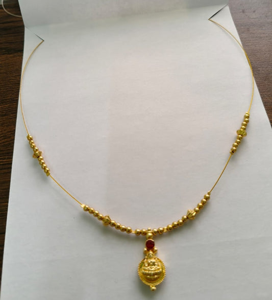 Glitshe Light Weight Ruby Pendant Short Chain